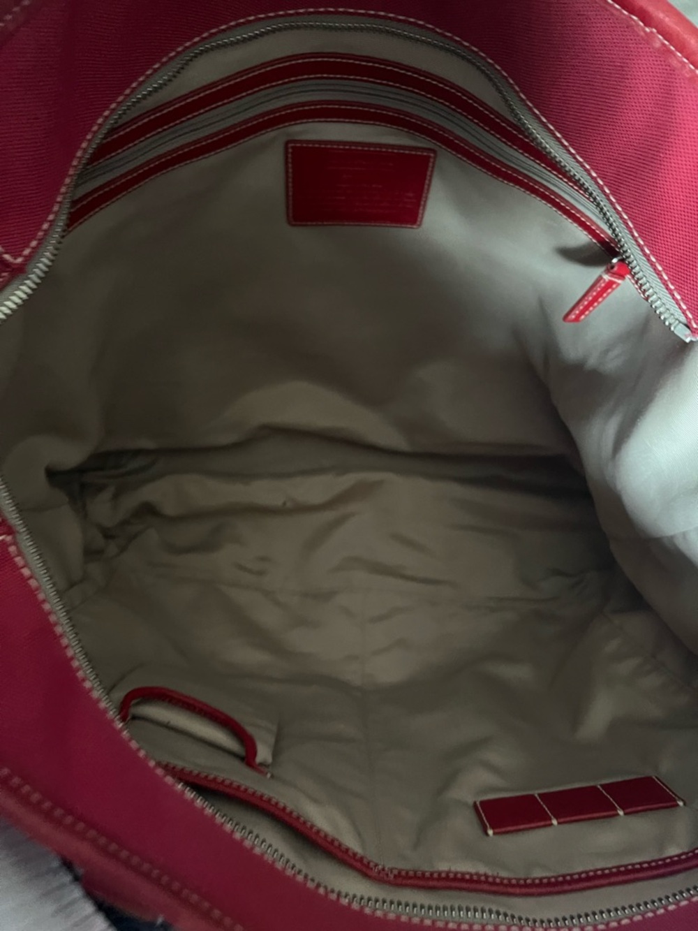 MAKE AN OFFER COACH Heritage Hampton Transatlantic Weekender Canvas Leather Tote - Picture 5 of 10